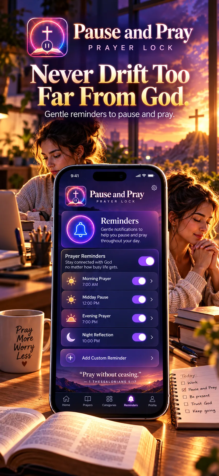 Prayer Reminders feature